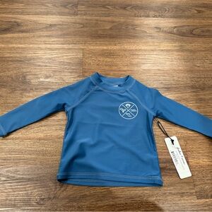 NWT 6/12 Month Feather 4 Arrow Blue Long Sleeve Rashguard